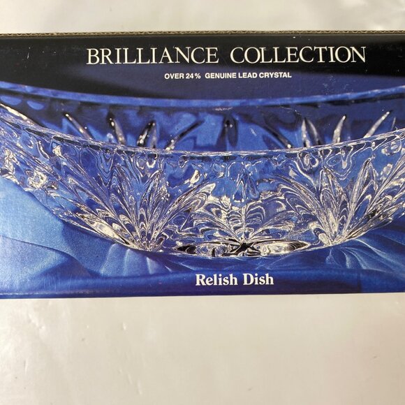 Marquis by Waterford Brilliance Collection Oval Crystal Relish Dish Vintage - Picture 8 of 12